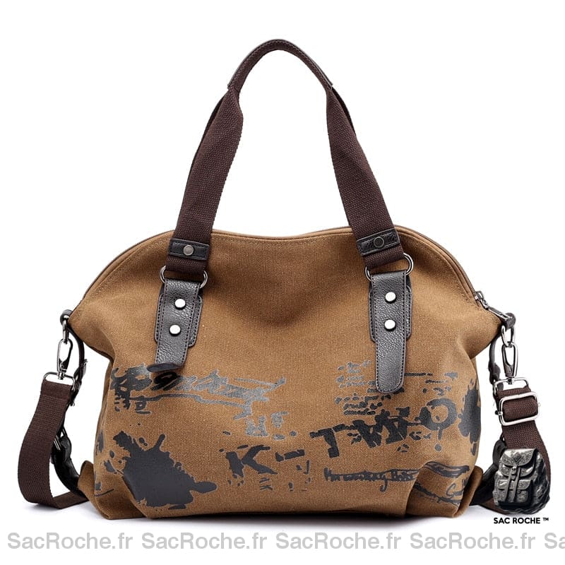 Besace Toile Femme Sac Camel