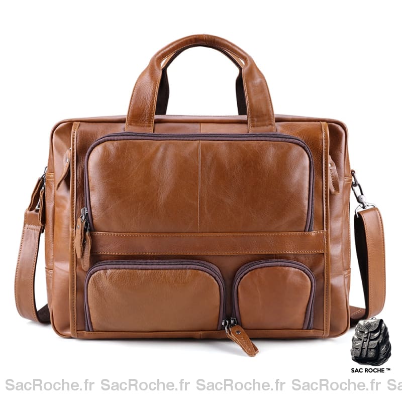 Élégante Mallette Cuir - Sac Main Marron Sac À Main Femme