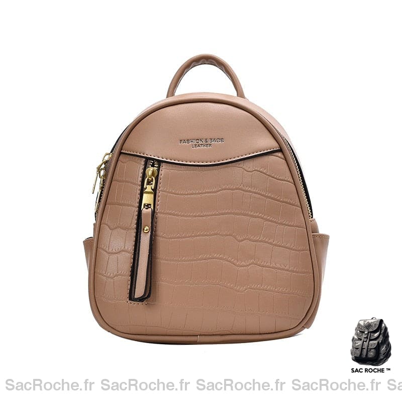 Mini Sac À Dos Cuir Marron Sacs Femme