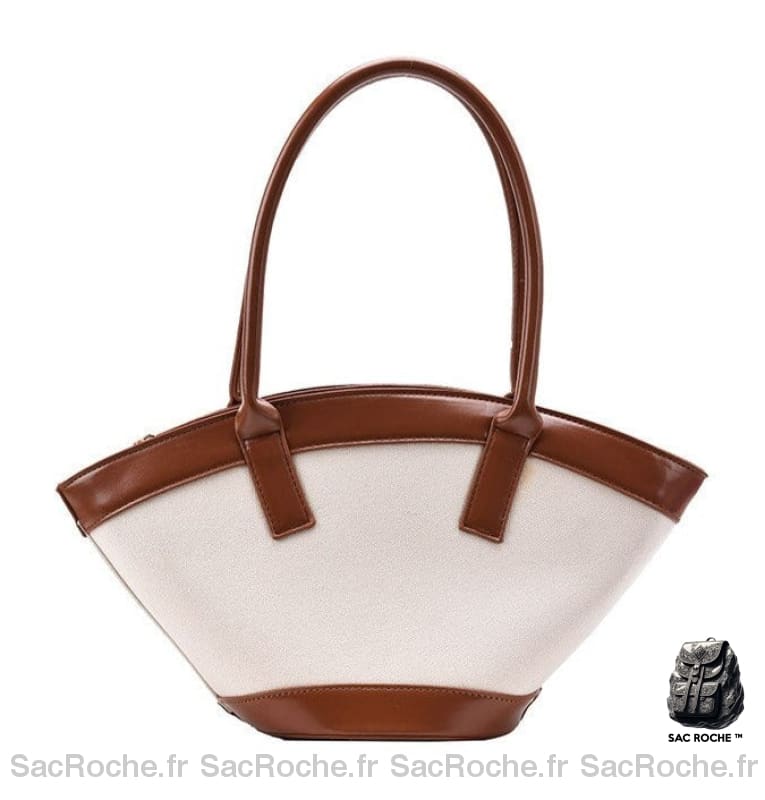 Petit Sac Beige Main Marron Sac À Main Femme