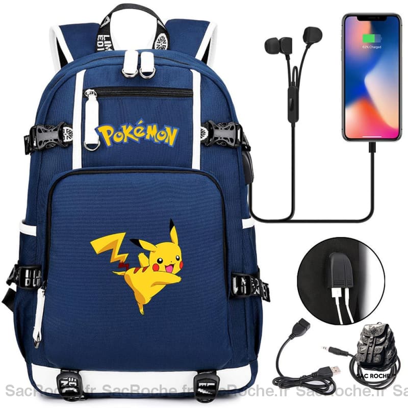 Pikachu Uni En Sac À Dos Sac Enfant