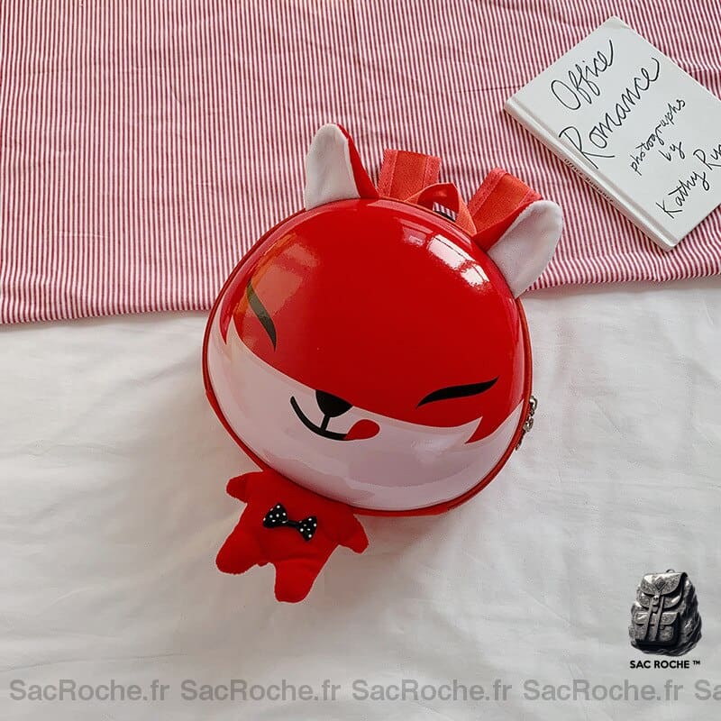 Mini sac à dos dessin animé 3D pour enfant - Rouge - Animal en peluche Sac à dos