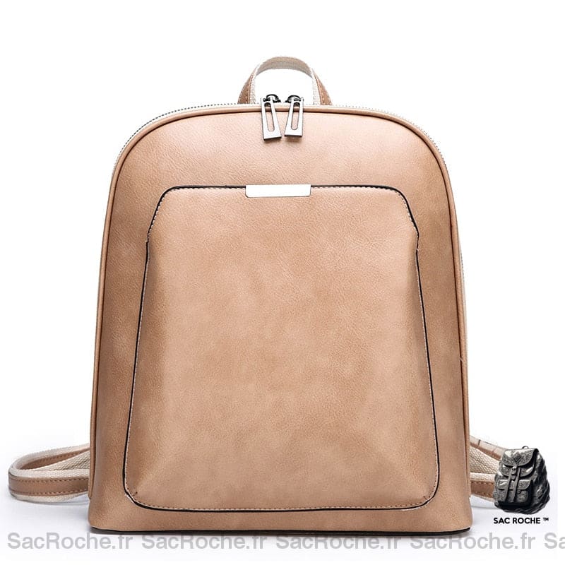 Sac À Dos Beige Femme Simili Cuir