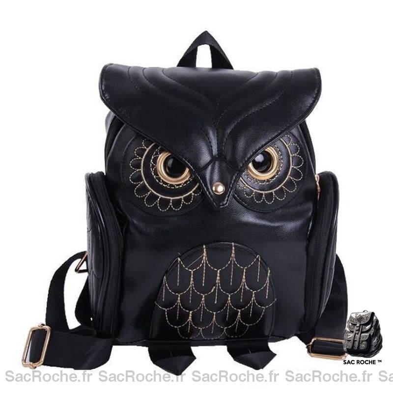 Sac À Dos Chouette Mignon Noir Petit Femme