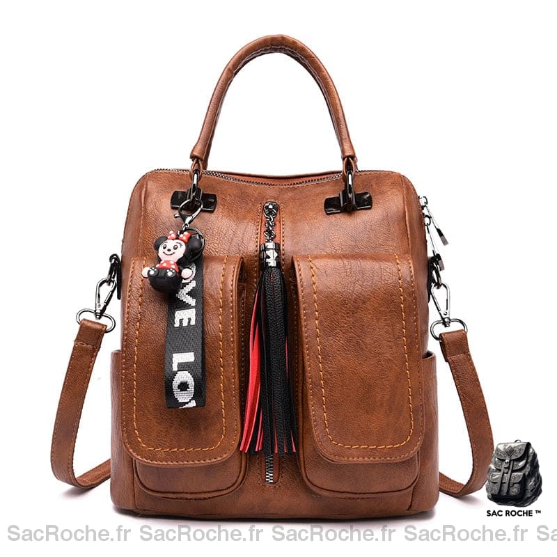 Sac À Dos Cuir Femme Poches