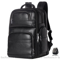 Sac À Dos Cuir Noir Voyages Homme Dos En Cuir