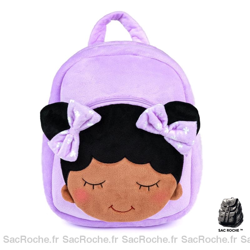 Sac À Dos Dora Peluche Violet Enfant