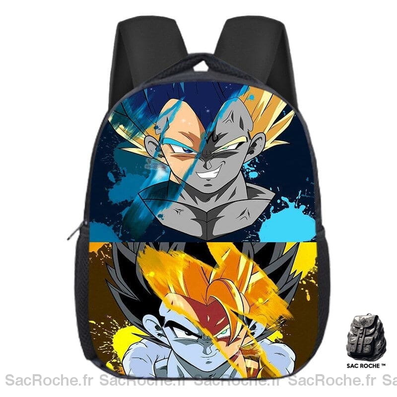 Sac à dos Dragon Ball Z Son Goku et Vegeta noir avec motifs