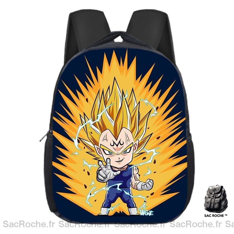 Sac à dos Dragon Ball Z Majin Vegeta motif orange