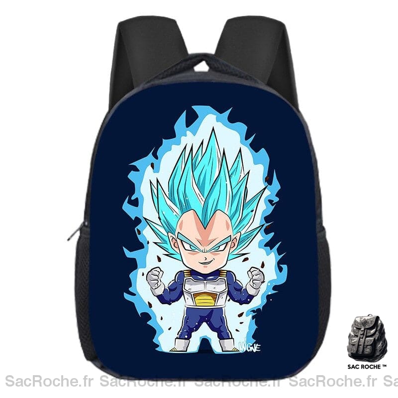 Sac à dos Dragon Ball Z Vegeta niveau saiyan bleu