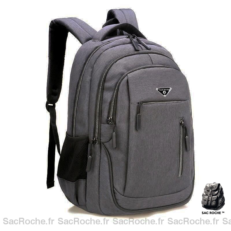 Sac à dos ergonomique grande capacité gris foncé