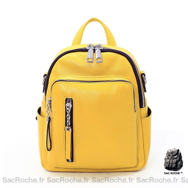 Sac À Dos Femme Cuir Jaune