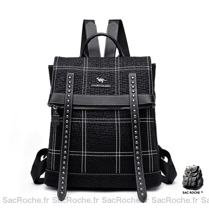 Sac À Dos Femme Cuir Noir Grande Capacité Sac A Dos Femme