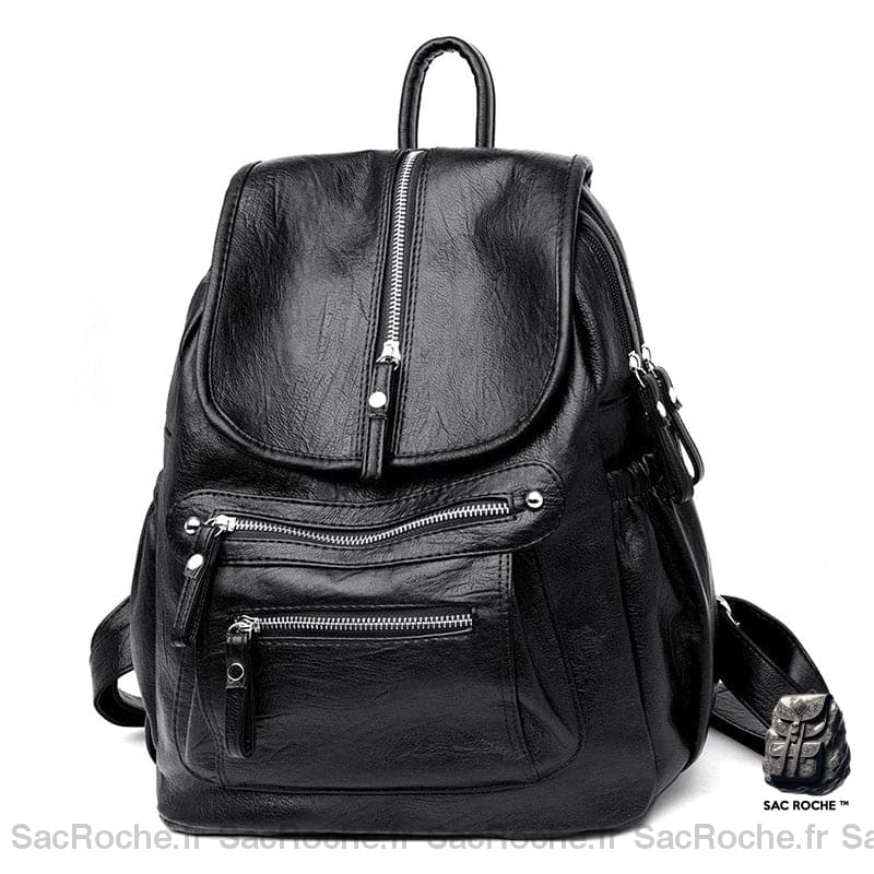 Sac À Dos Femme Cuir Tendance Noir Petit Dos Femme