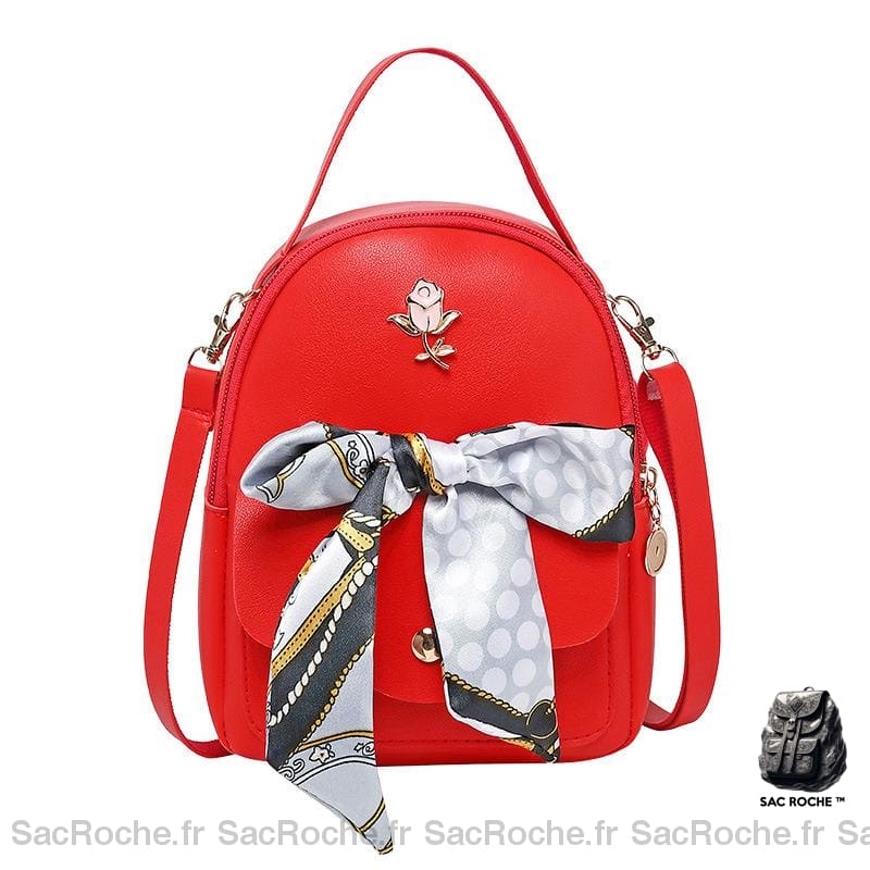 Sac À Dos Femme Luxe Mini Rouge Petit Dos Femme