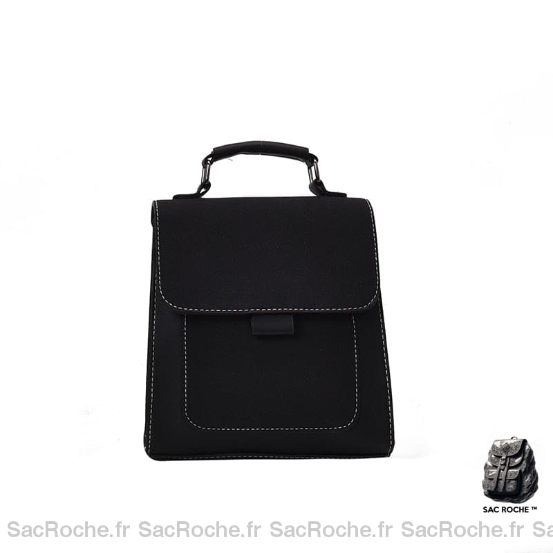 Sac À Dos Femme Noir En Simili Cuir