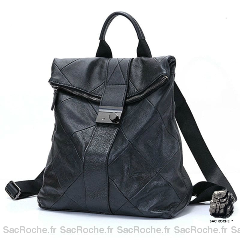 Sac À Dos Femme Noir Simili Cuir