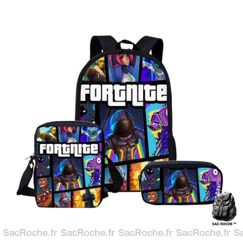 Sac à dos Fortnite 3 pièces multicolores