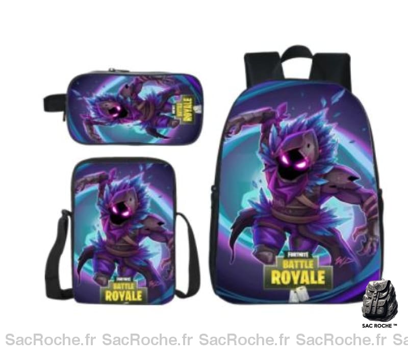 Sac à dos Fortnite noir et violet - Fortnite Sac à dos scolaire