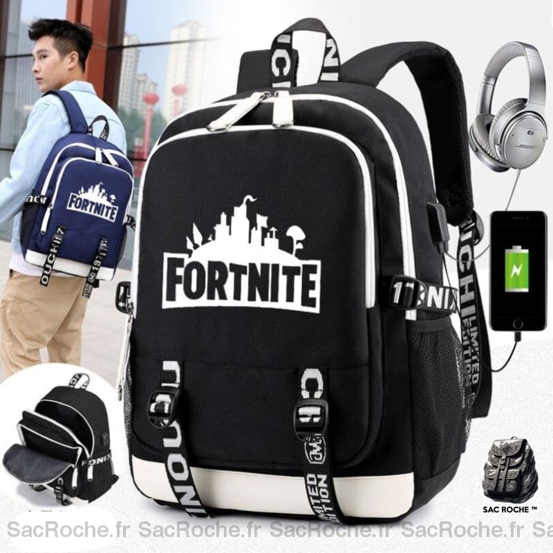 Sac à dos Fortnite avec chargeur USB - Jin BTS