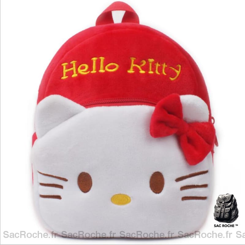 Sac à dos peluche Hello Kitty pour enfants - Rouge - Sac à dos scolaire Sac à dos pour enfants