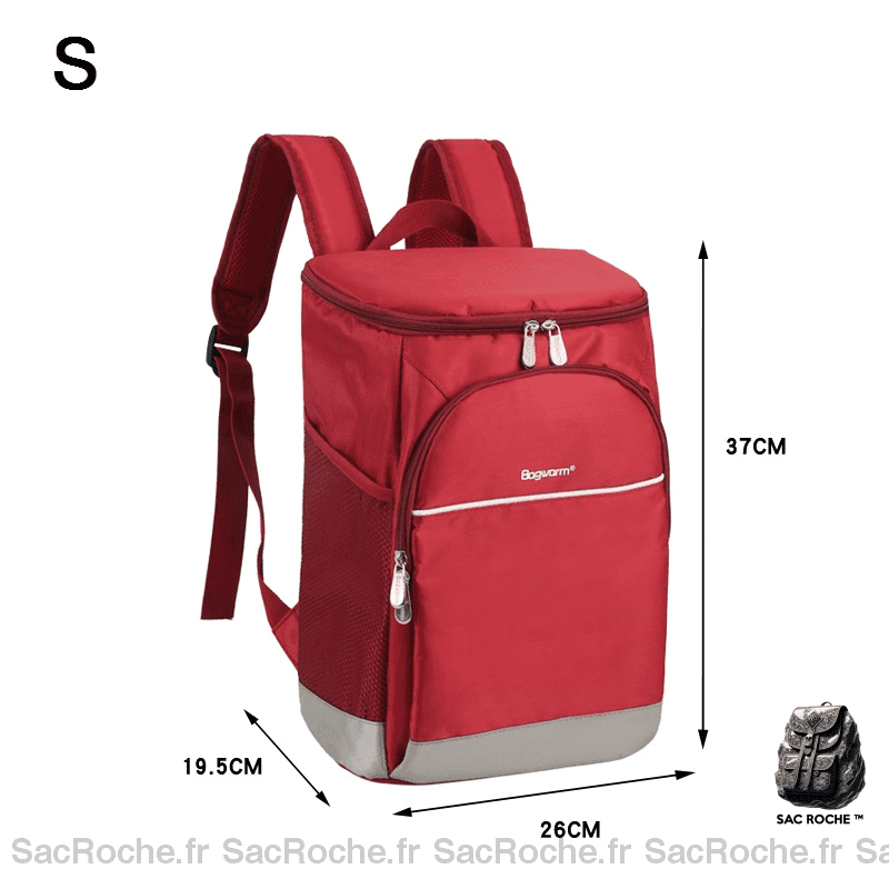 Sac À Dos Isotherme Rouge Thermos 18 Litres Dos Isotherme
