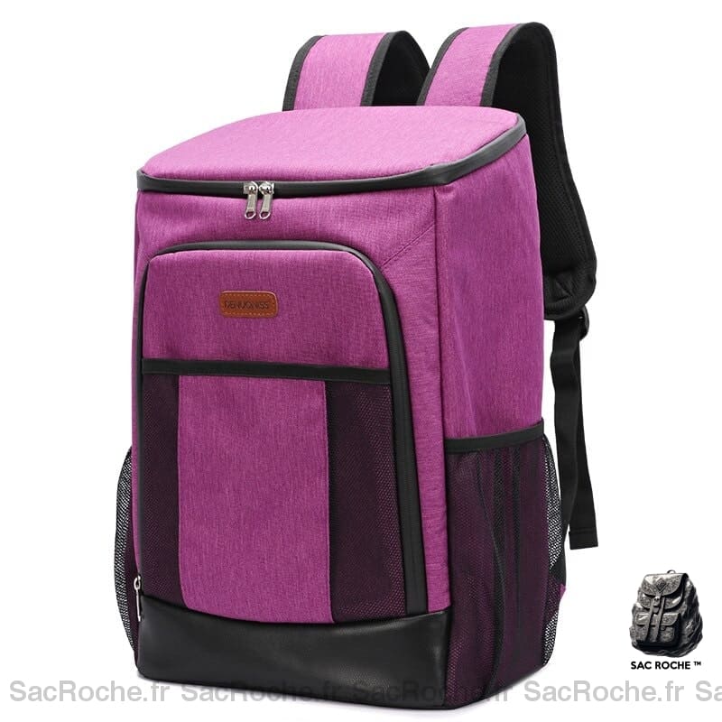 Sac À Dos Isotherme Violet 30L - Fraîcheur Garantie! Dos Isotherme