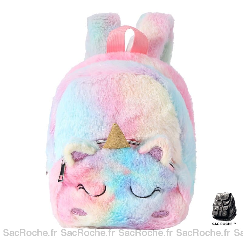 Sac À Dos Licorne Fille Peluche Rose Enfant