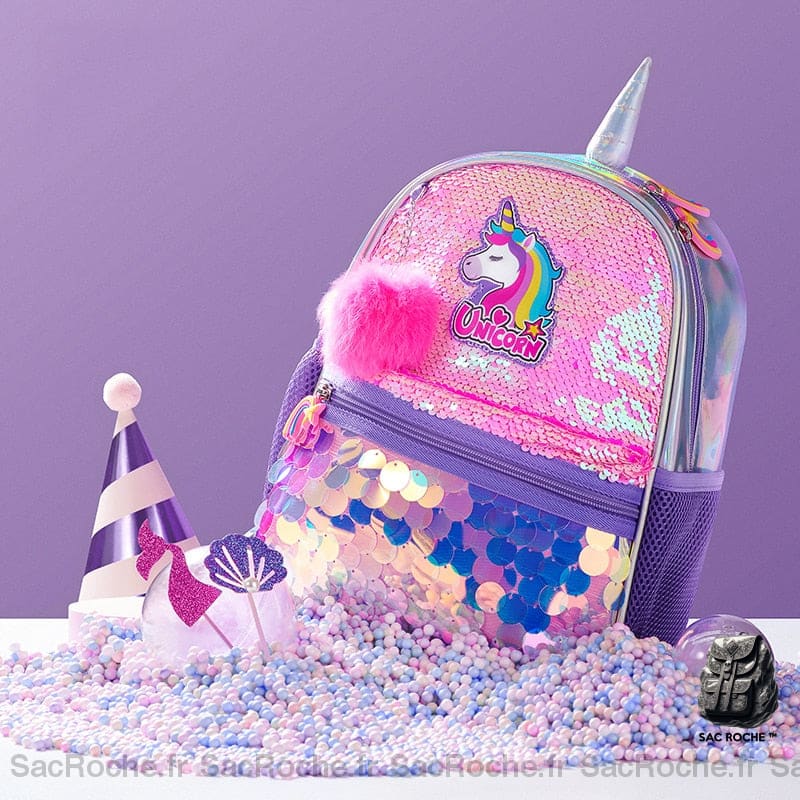 Sac À Dos Licorne Rose/Violet Enfant