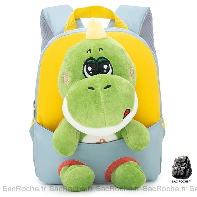 Sac à dos lilliputien pour enfant peluche dinosaure gris