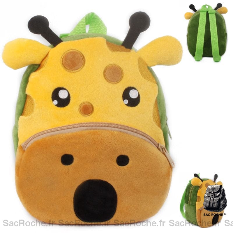 Sac À Dos Maternelle Girafe Prune Enfant