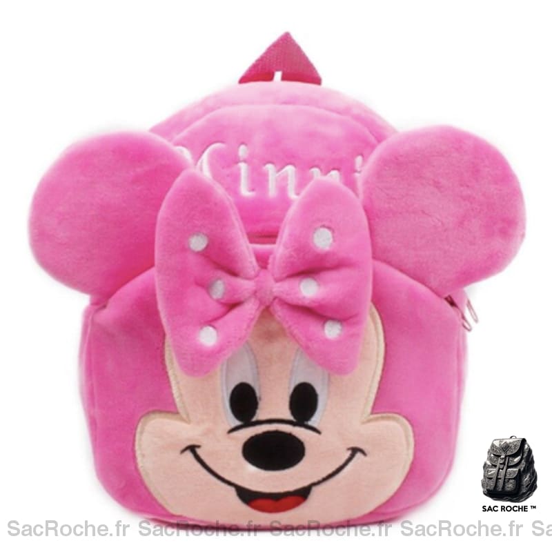 Sac à dos peluche Minnie rose - Sac à dos scolaire Sac à dos pour enfants