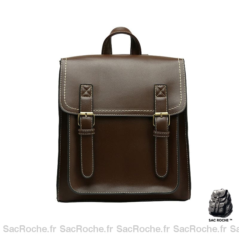 Sac À Dos Noir Cartable Cuir Femme