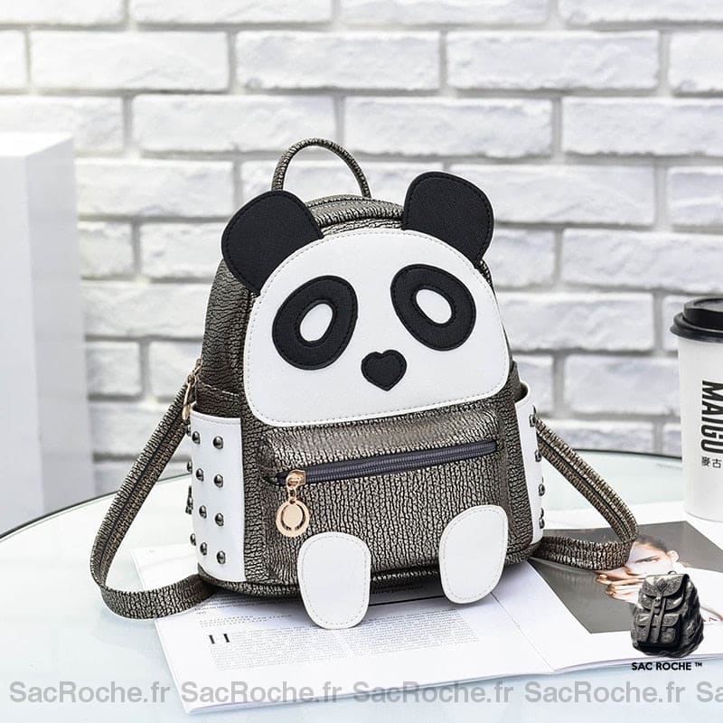 Sac À Dos Panda Gris Femme