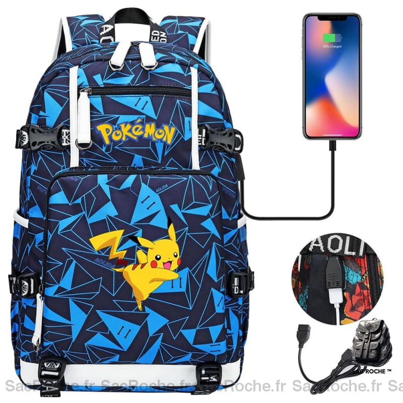 Sac À Dos Pikachu Spacieux Enfant