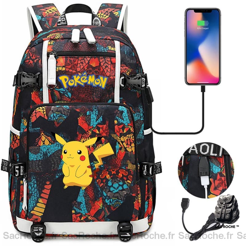 Sac À Dos Pikachu Usb+ Enfant