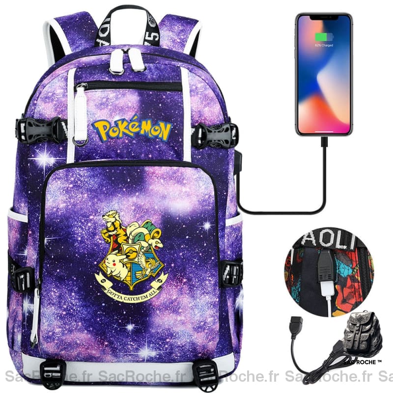 Sac À Dos Pokémon Usb Intégré Enfant