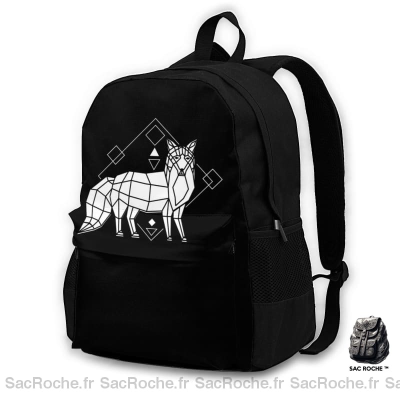 Sac À Dos Renard Noir-Blanc Enfant