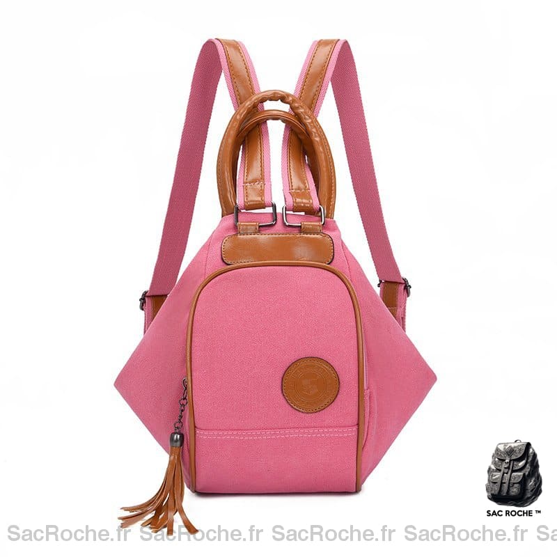 Sac À Dos Rose En Nylon Femme