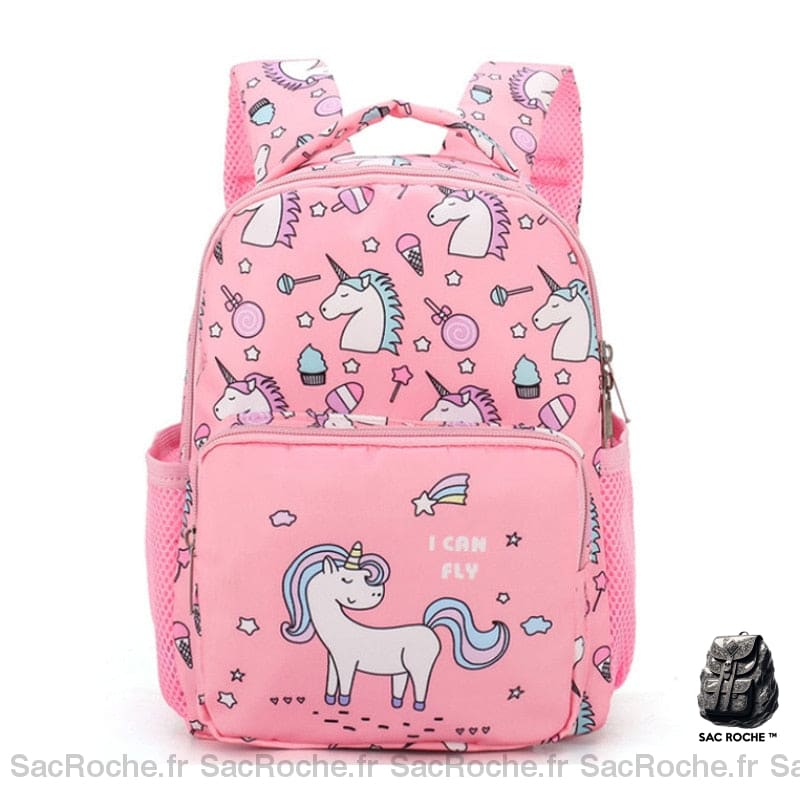 Sac À Dos Rose Licorne École Enfant