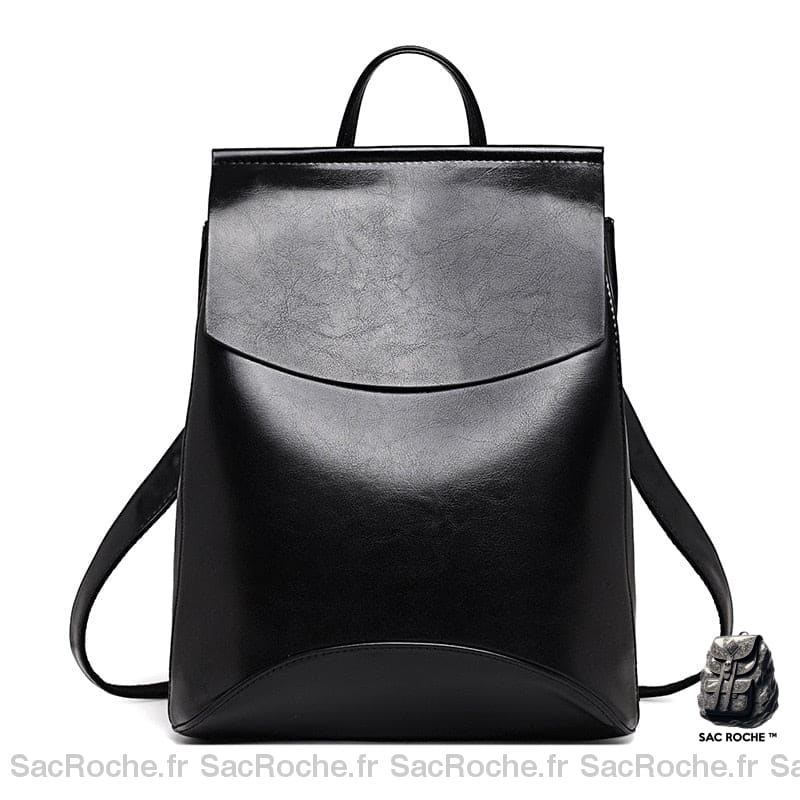 Sac À Dos Simili Cuir Noir Sacs Femme