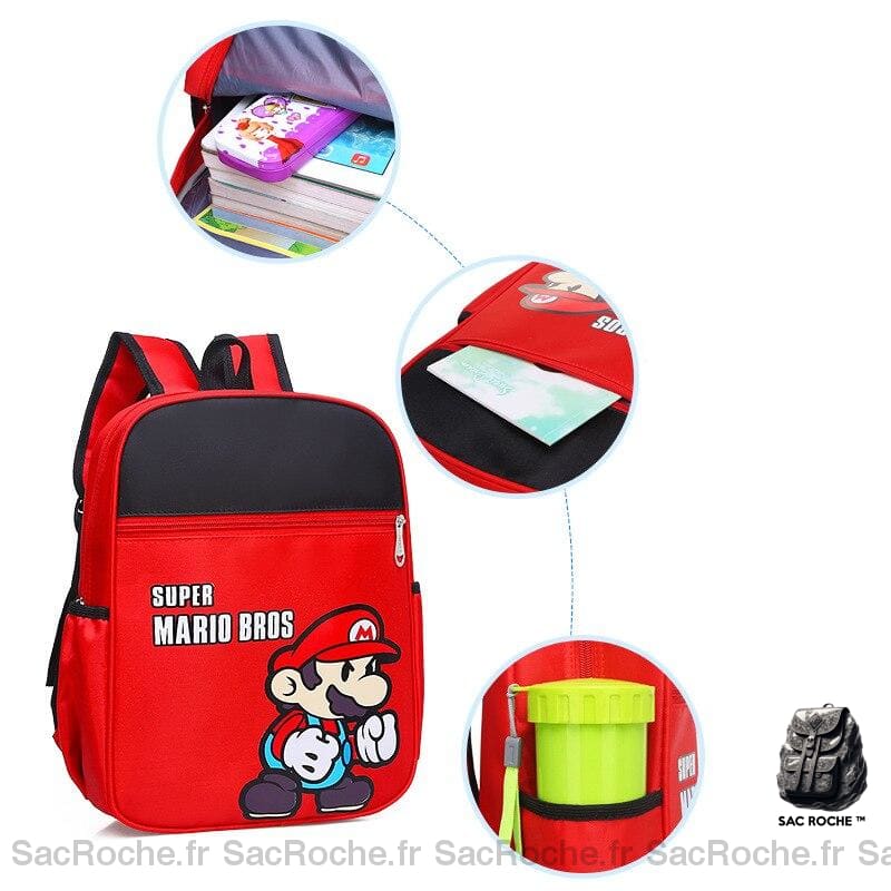 Sac À Dos Super Mario Écolier Imprimé Enfant