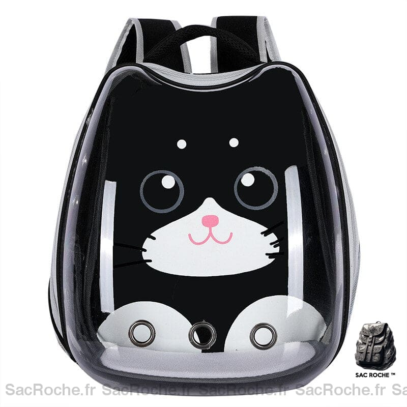 Sac à dos transparent motif dessin animé pour chat noir et blanc et d'autres couleurs disponible