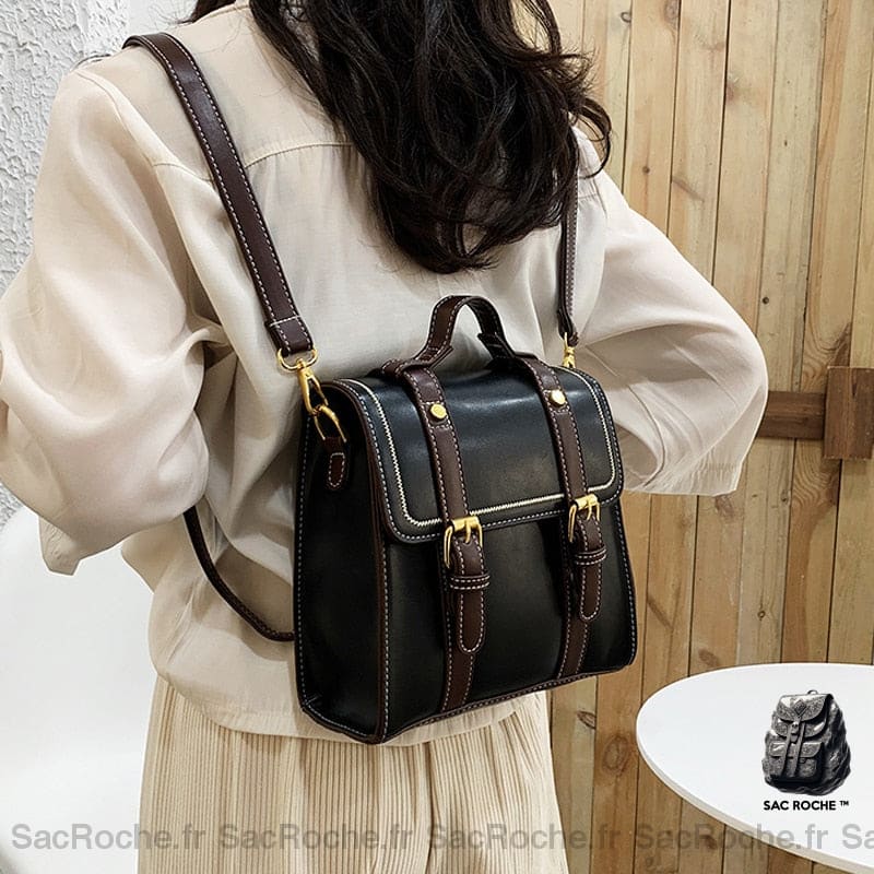 Sac À Dos Vintage Cuir Simili Femme