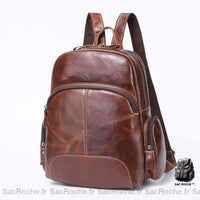 Sac À Dos Vintage Homme Mini Marron Petit Dos Homme