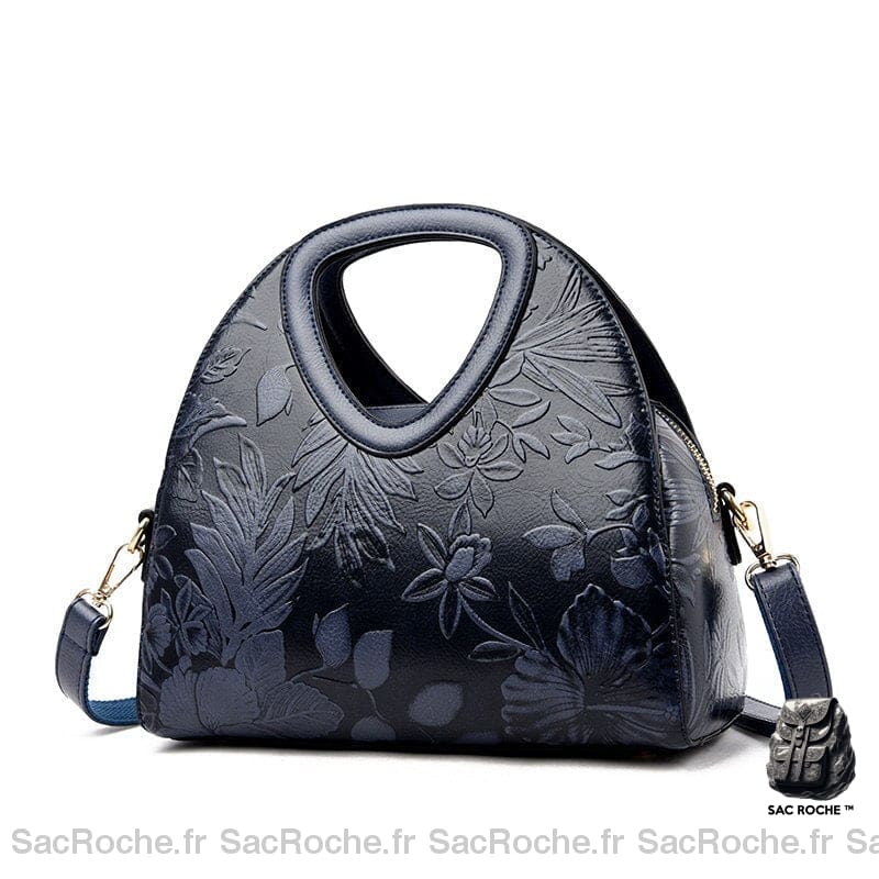 Sac À Main Cuir Luxe Bleu Main Femme