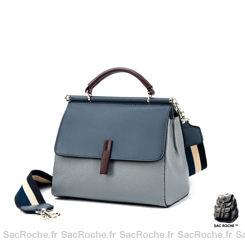 Sac À Main Cuir Véritable Petit Bleu Main Femme