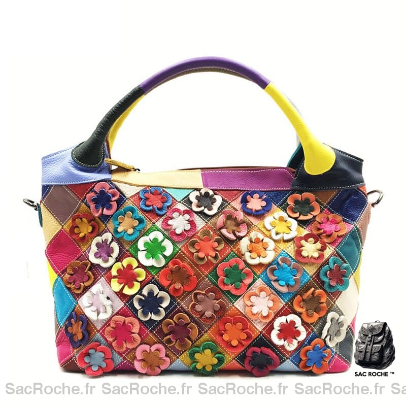 Sac À Main Fleuri Femme Main Femme