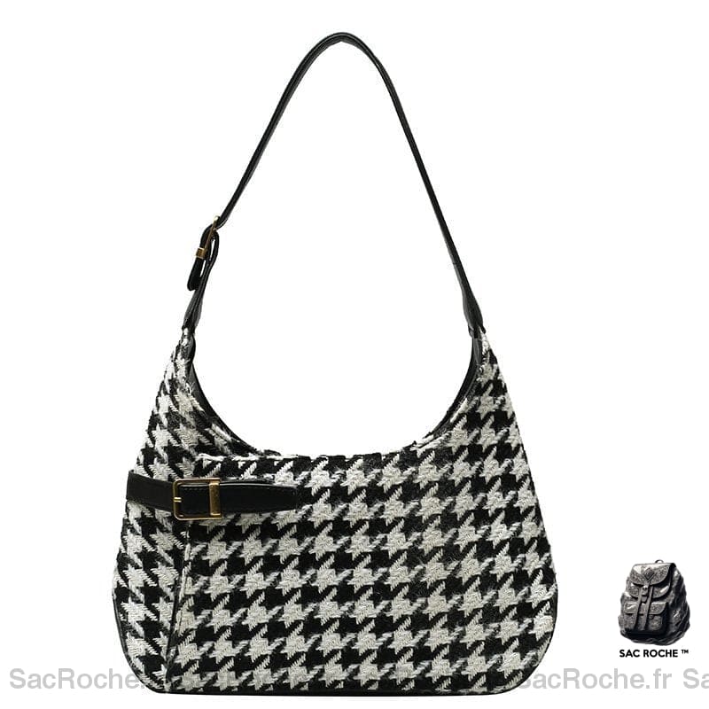 Sac À Main Noir Blanc Petit Sangles Noirs Sac Main Femme