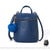 Découvrir le modèle Bleu Sac Bandoulière Cuir Femme Convertible Pompon - modèle Bleu - Sac Roche ™